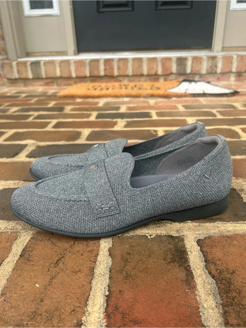 Vivaia Eloise Loafers Charcoal Grey Neutral Knit 43 11
